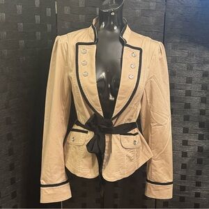 White House Black Market Military Inspired Jacket Blazer Sz 8